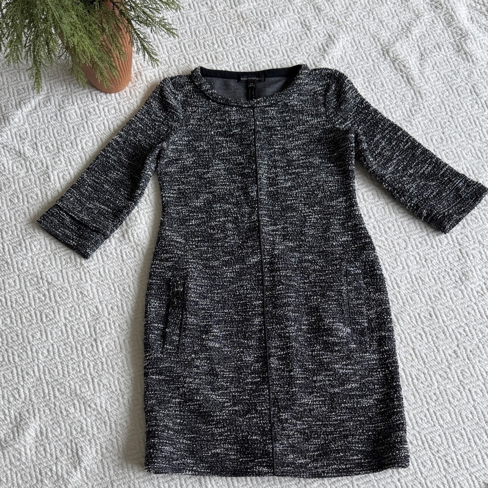 Banana Republic Black and White Mini Dress